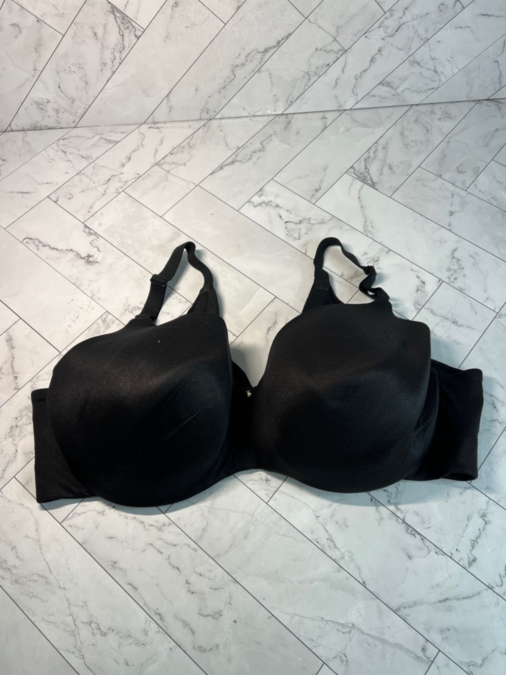 NWOT Cacique Lane Bryant Women Balconette Bra Black Lightly Lined UNDERWIRE 46DD